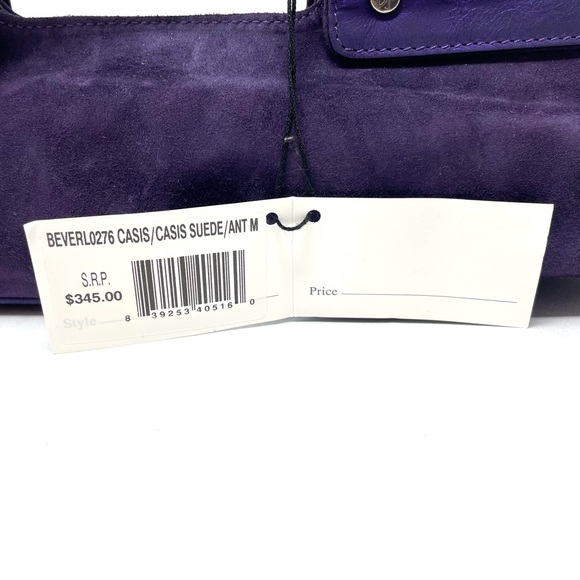 DONALD J. PLINER dark plum suede baguette bag, made in Italy, NWT - Picture 12 of 12